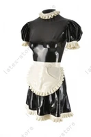 latex rubber gummi maid servant uniform dress skirt apron customized 0 4mm