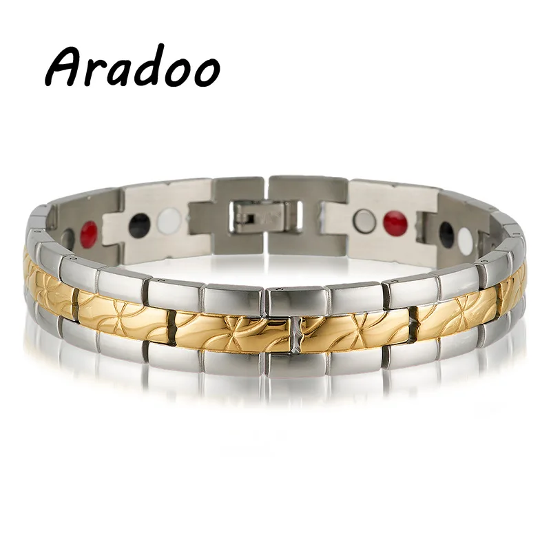 

ARADOO Clasp Bracelet Holiday Gift Magnetic Bracelet Stainless Steel Bracelet Korea Men's Bracelet Metal Bracelet For Bracelet