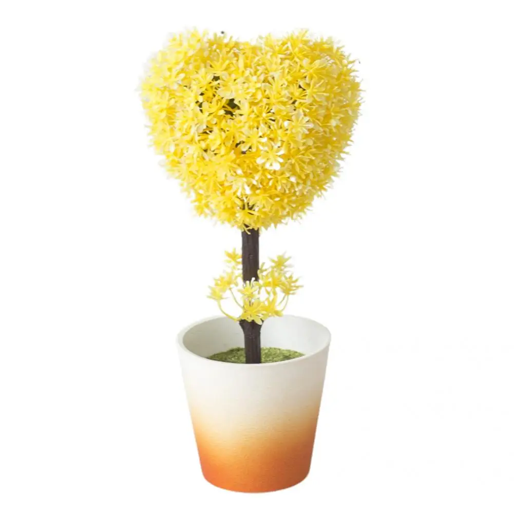 

Waterproof Heart Shape Faux Potted Plum Blossom Plants for Living Room
