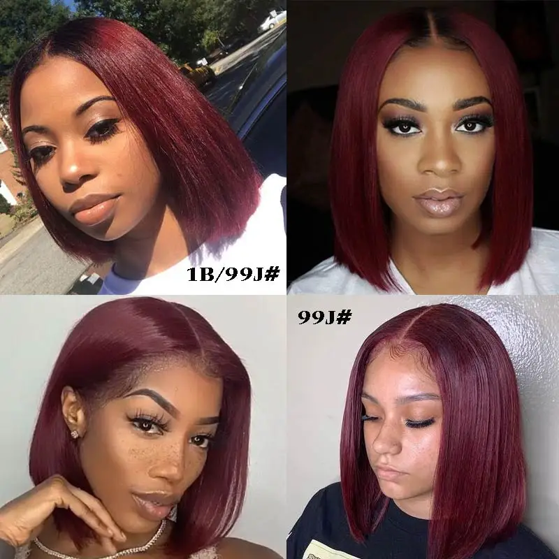 Короткие парики из человеческих волос Rebecca для чернокожих женщин блондинка