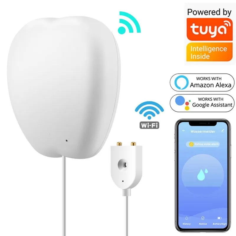 

Wi-Fi датчик утечки воды Tuya Smart Home, датчик утечки воды, система оповещения
