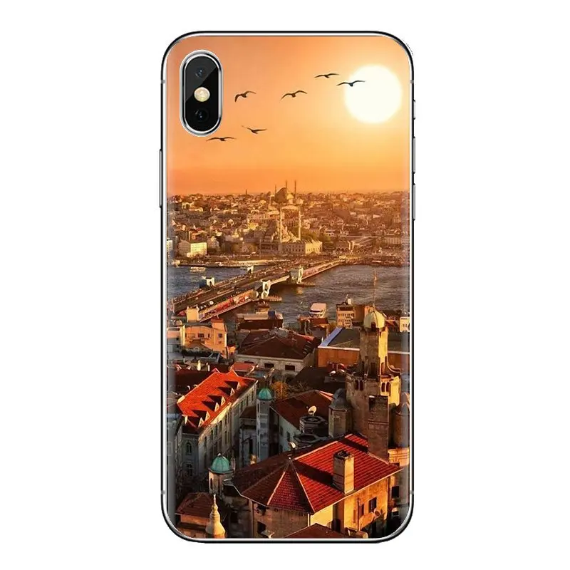 Мягкий силиконовый чехол для телефона с Пастельно-Ночной вид сцены турецкий