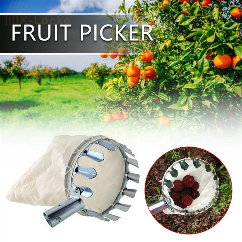 

New Portable High-altitude Fruit Picker Home Orchard Workers Picking Apples Pears Orange Metal Tines Fruit Picker Tools
