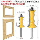 Фреза для формования ящиков и обрезки дверей, твердосплавные фрезы C3 для дерева, инструмент для деревообработки с хвостовиком 8 мм12 мм12,7 мм