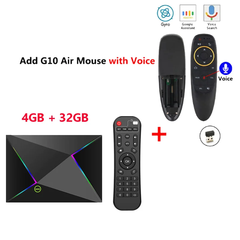 M9S Z8 Allwinner H6 четырехъядерный Android 9,0 Smart Tv Box 4 Гб ОЗУ 32 Гб ПЗУ 2,4 ГБ Wifi телеприставка 6K H.265 Youtube медиаплеер - Цвет: 4GB32GB add g10s