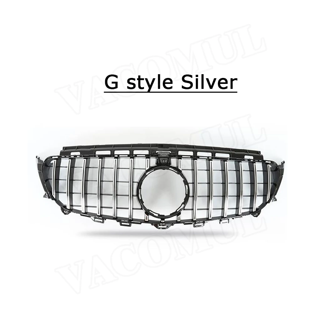 G style silver Сетчатая Решетка переднего бампера для Mercedes Benz W213 C238 E200 E250 E300 E320 E350 E53 AMG - Цвет: G style silver