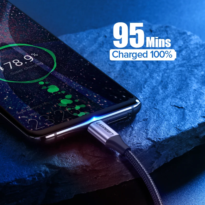 Кабель UGREEN USB-C/USB A USB-C для быстрой зарядки и передачи данных Samsung Galaxy S9 Huawei P30 |