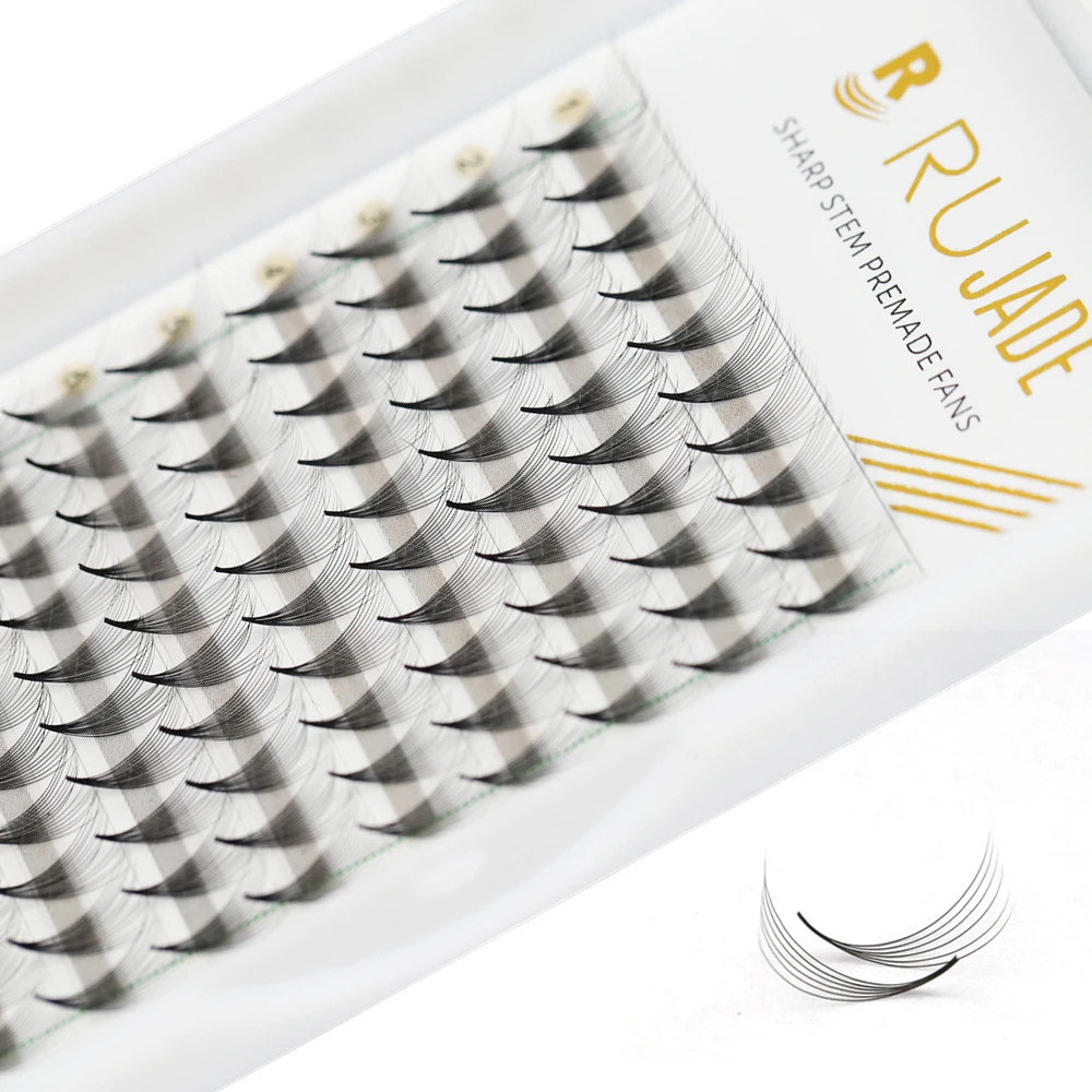 

Narrow Base Premade Fans Volume Eyelash 5D 6D 8D Sharp Stem Thin Pointy Base Pre Made Volume Lash Eyelash Extensions Supplies