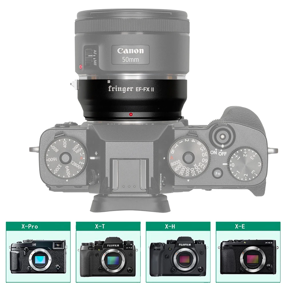 Адаптер для объектива Fringer EF-FX II адаптер автофокуса Canon EF Fujifilm X крепление камеры X-H
