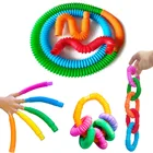 13 шт. мини-поп-трубки, сенсорная игрушка для взрослых, игрушки для снятия стресса, детская игрушка для снятия стресса с аутизмом, пластиковые сильфоны, Детская сжимаемая игрушка