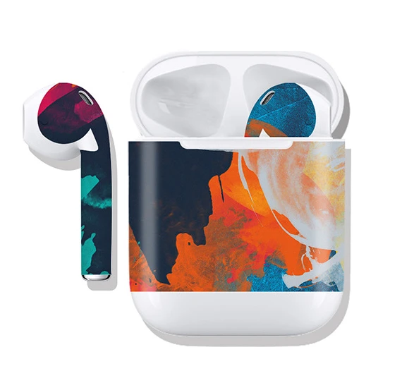 Для Apple Airpods стикер s Прямая доставка тонкая кожа Наклейка для Air Pods наушники