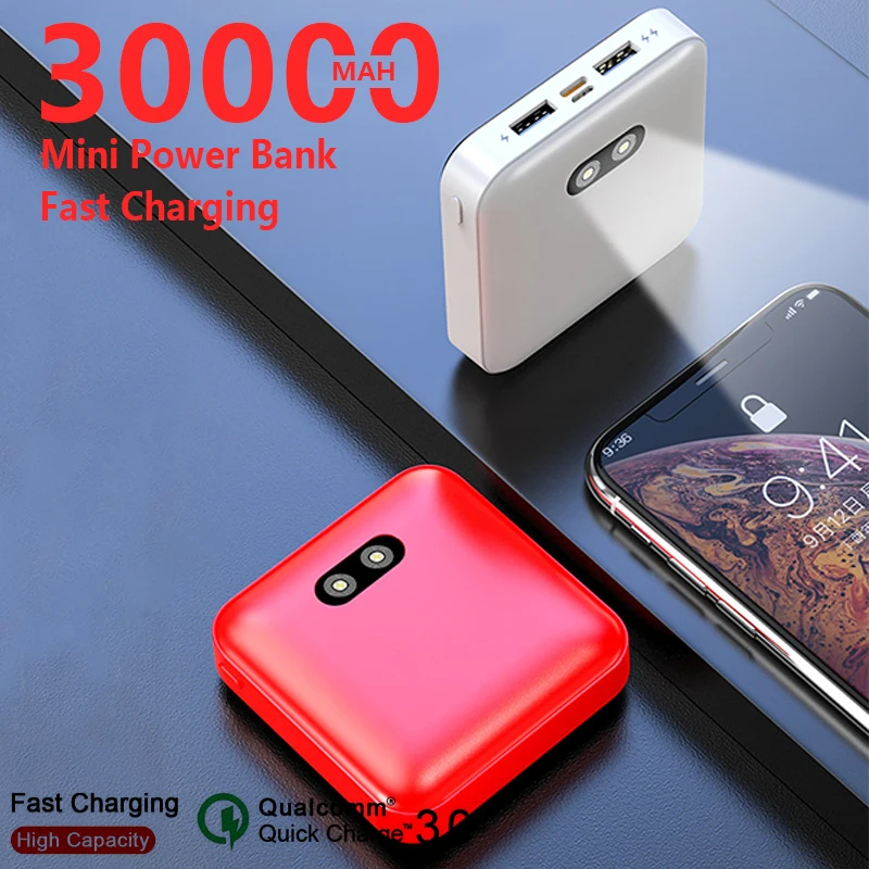 Внешний мини аккумулятор на 30000 мА · ч 2USB порта|Внешние аккумуляторы| |