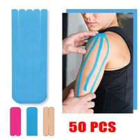 50 pcs pre cut kinesiology tape precut sports tapes quickstrips for muscles joints 7 5 x 20 cm xym pattern strips