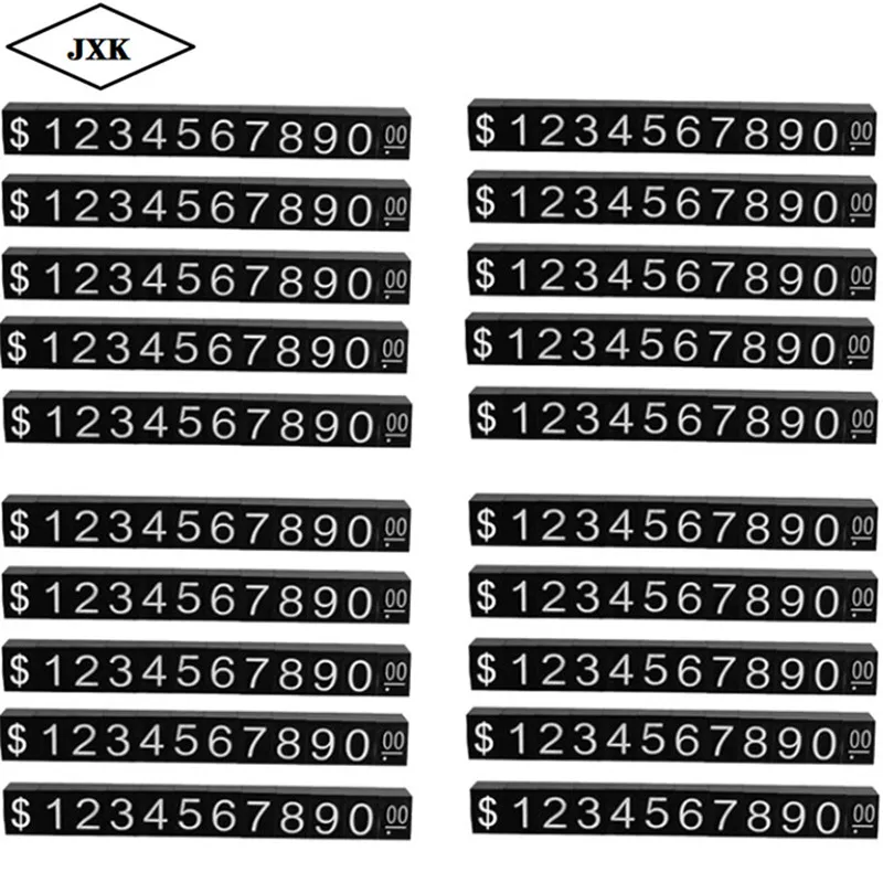 40pcs Numerals price tag cube Numerals price tag  Number Digits Tag Sia Watch Jewelries Pop Pricing Display Stand