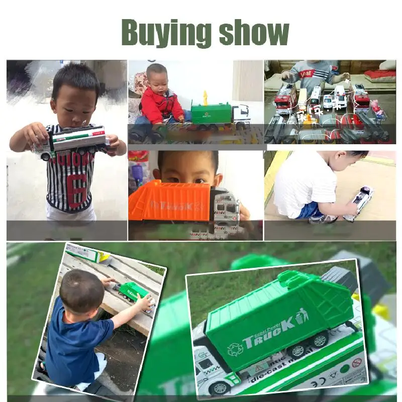 1:32 Simulation Garbage Truck Model toy cars Clean Car Sanitation Trash Alloy car toys for children gift | Игрушки и хобби