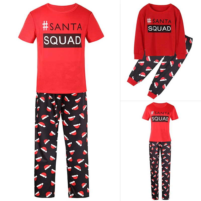 Семейные комплекты из 2 предметов Рождественская пижама с принтом одежда для сна