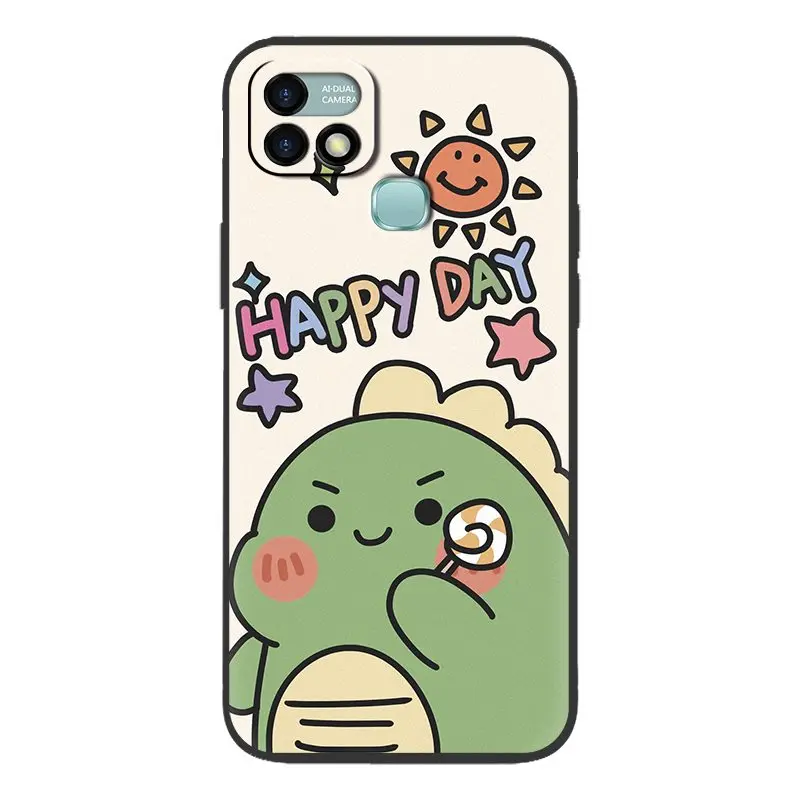 soft durable phone case for infinix x659bhot 10i new fashion design back cover cartoon anti dust free global shipping