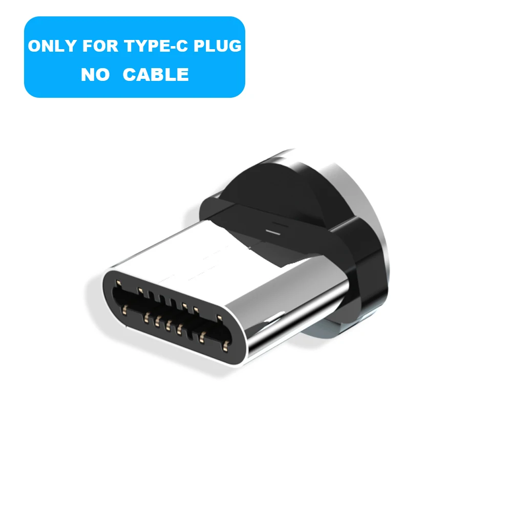 Only Type C Plug Магнитный кабель Vanniso 2 м, кабель Micro usb type-C для iPhone xs, samsung, быстрая зарядка, магнитное зарядное устройство, USB кабели, зарядный шнур B - Цвет: Only Type C Plug