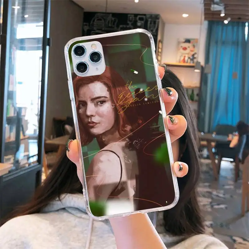 

The Queen's Gambit Phone Case Transparent for iPhone 6 7 8 11 12 s mini pro X XS XR MAX Plus cover funda shell