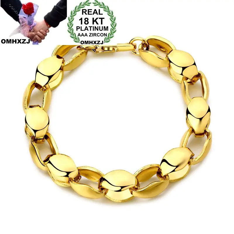 

OMHXZJ оптовая продажа индивидуальный модный мужской свадебный подарок Золотая толстая цепочка 18 карат золотой браслет + ожерелье Ювелирный К...