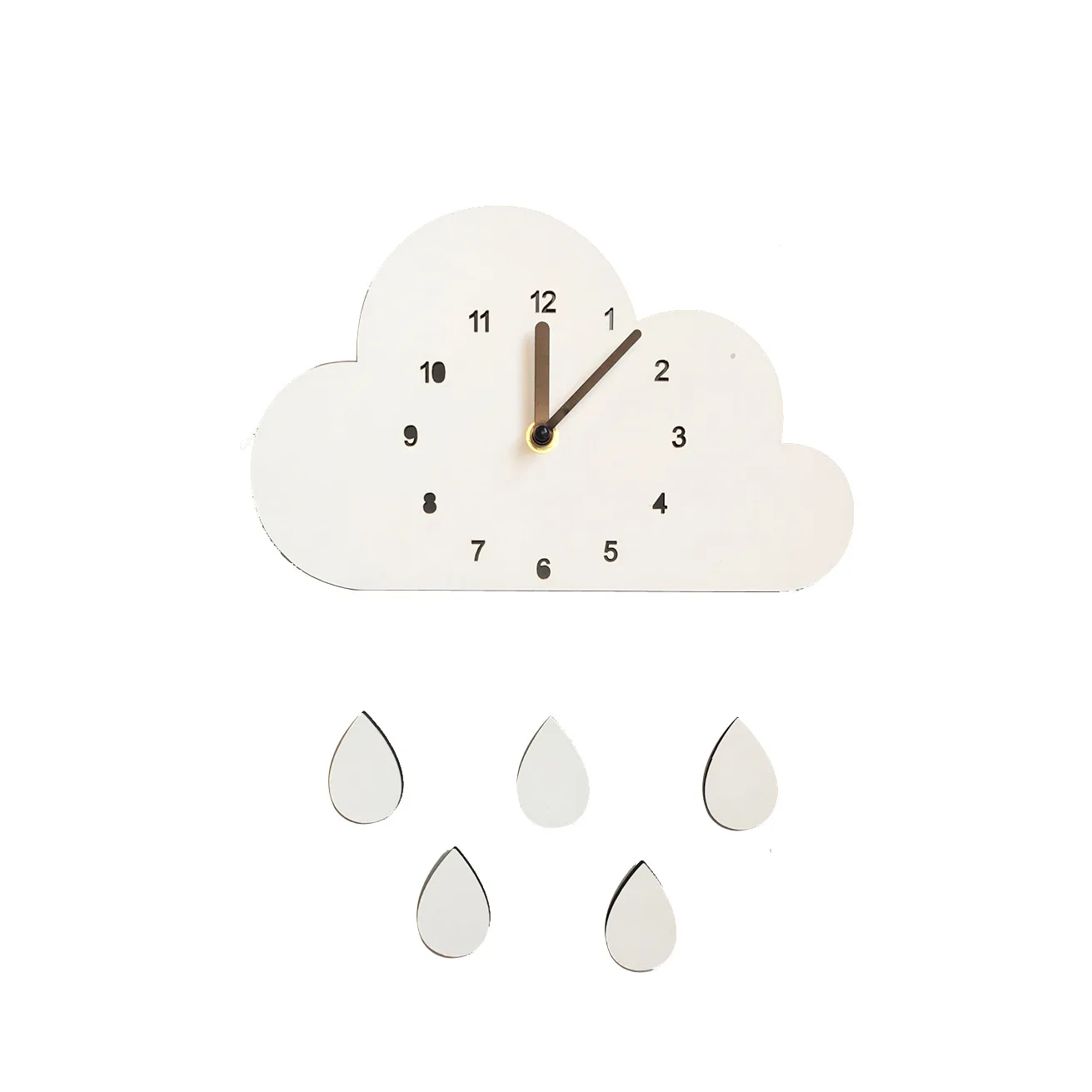 Северный мультфильм моделирование облако капли воды деревянные бесшумные часы