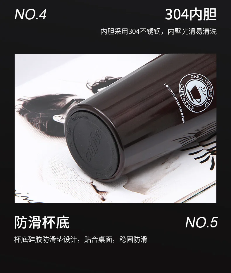 Высококачественная дорожная кофейная чашка термос из нержавеющей стали