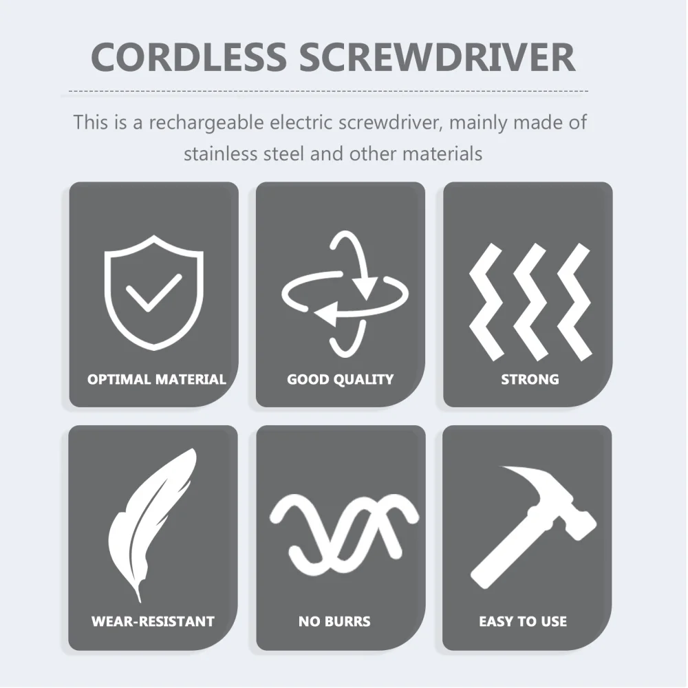 

1 Set Multi-function Screwdriver Chargeable Electric Drill Home Screw Kit