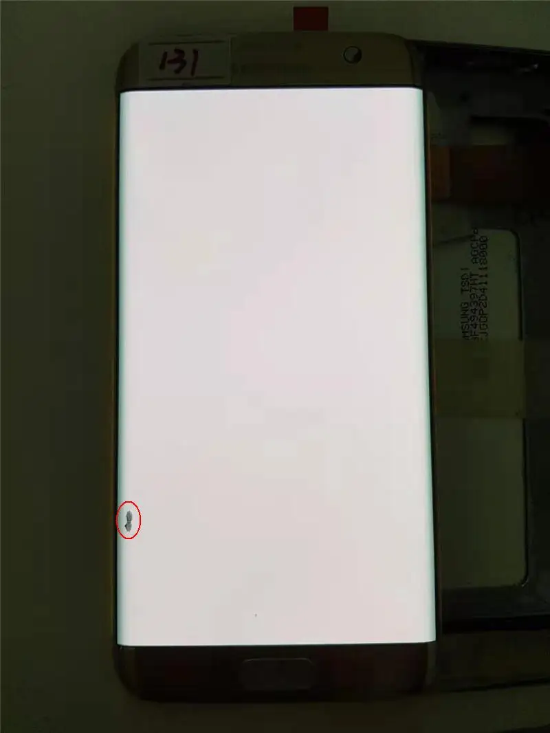 NO.131 Gold 100%ORIGINAL 5.5'' AMOLED LCD for SAMSUNG Galaxy s7 edge G935 G935F Touch Screen Digitizer Display With Black Dots - Цвет: NO.131 Gold