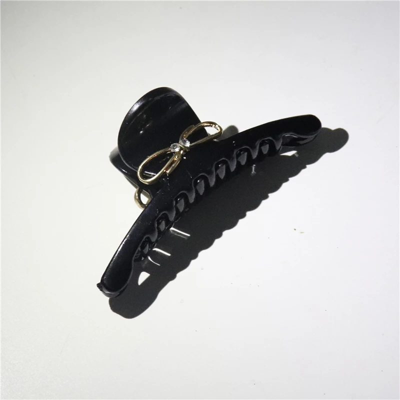 Новинка модный бант заколка для волос высокое качество акрил Черный Краб женщин
