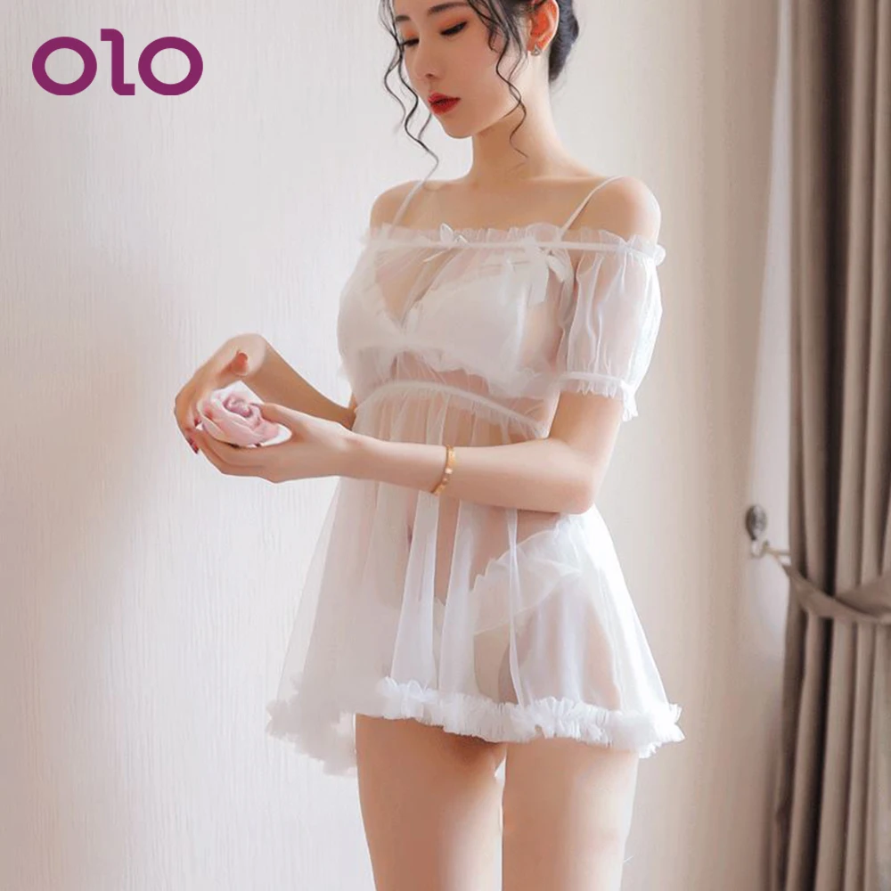 Женское нижнее белье OLO кружевное Прозрачное платье для сна пикантные