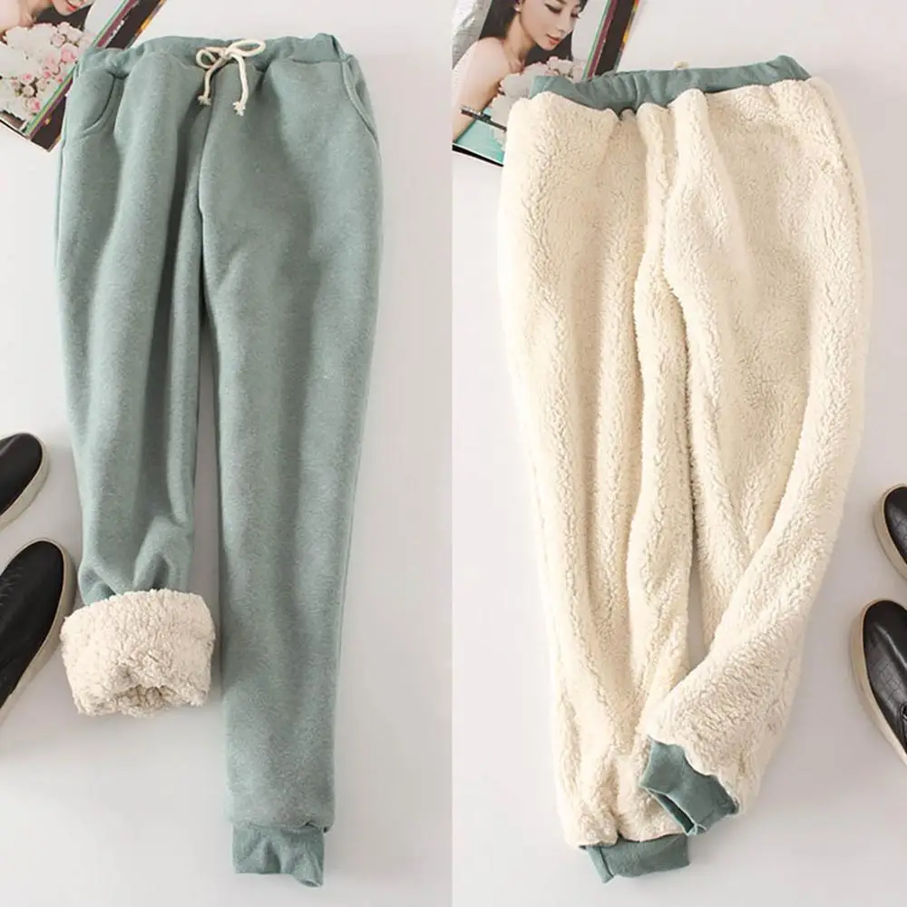 2021 для женщин Детские зимние брюки толстые овчины кашемировые штаны теплые