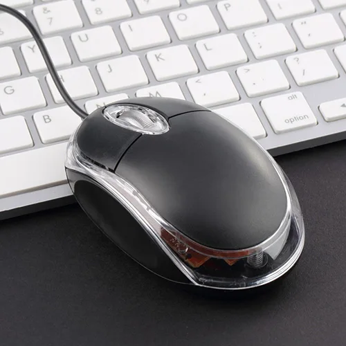 Ультра тонкий USB2.0 проводной Мышь красный/синий светильник Игровые мыши для