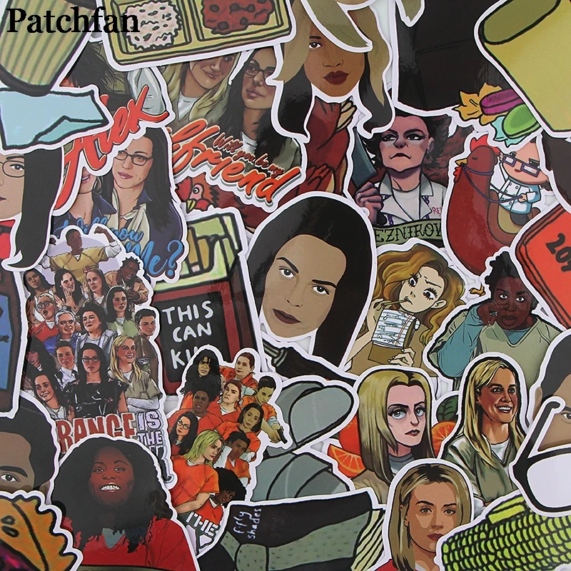 Patchfan 35 шт. Оранжевый черный дети забавные наклейки пакет письмо креативный стиль для DIY настенный телефон Скрапбукинг альбом A2294