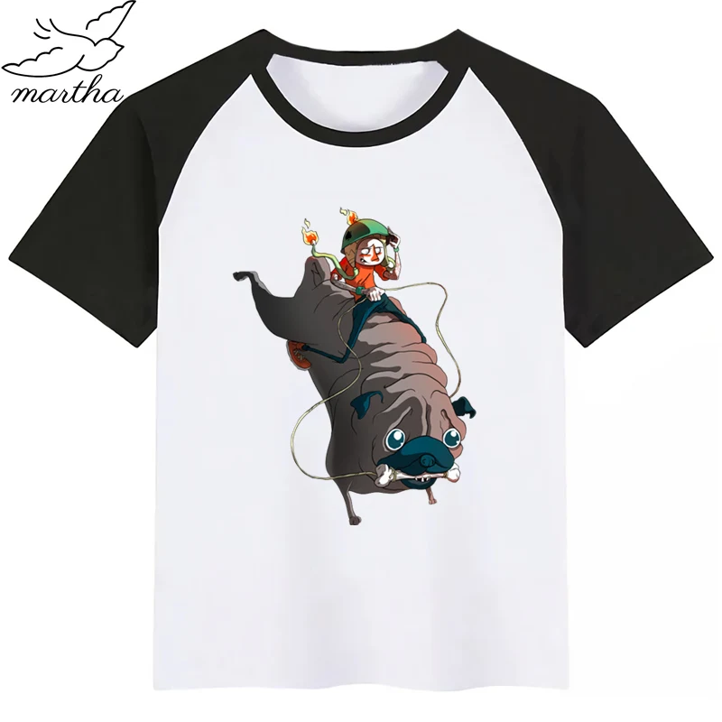 Новинка белая футболка с рисунком мопса новая принтом для девочек летние топы