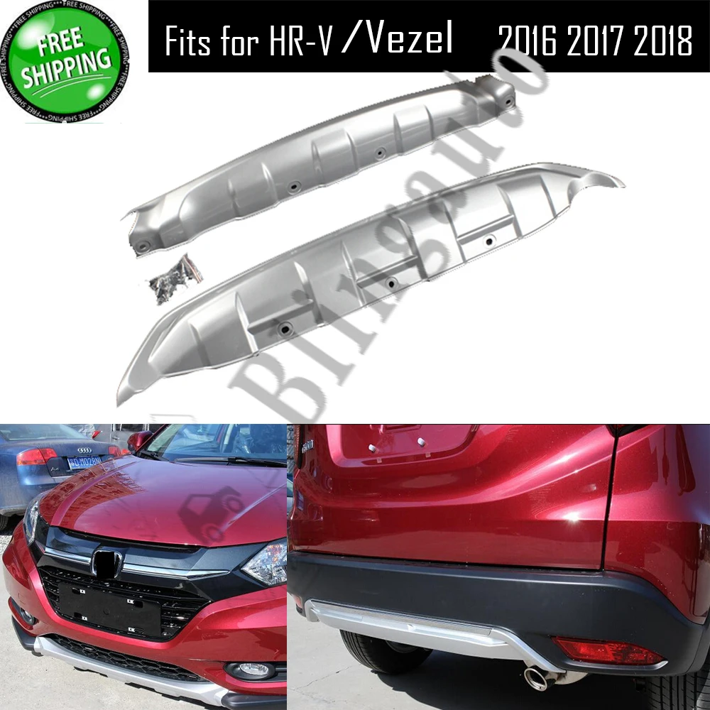 

Противоскользящая пластина подходит для передней и задней передней панели переднего и заднего бампера Honda Vezel HRV HR-V 2016-2018 из АБС-пластика