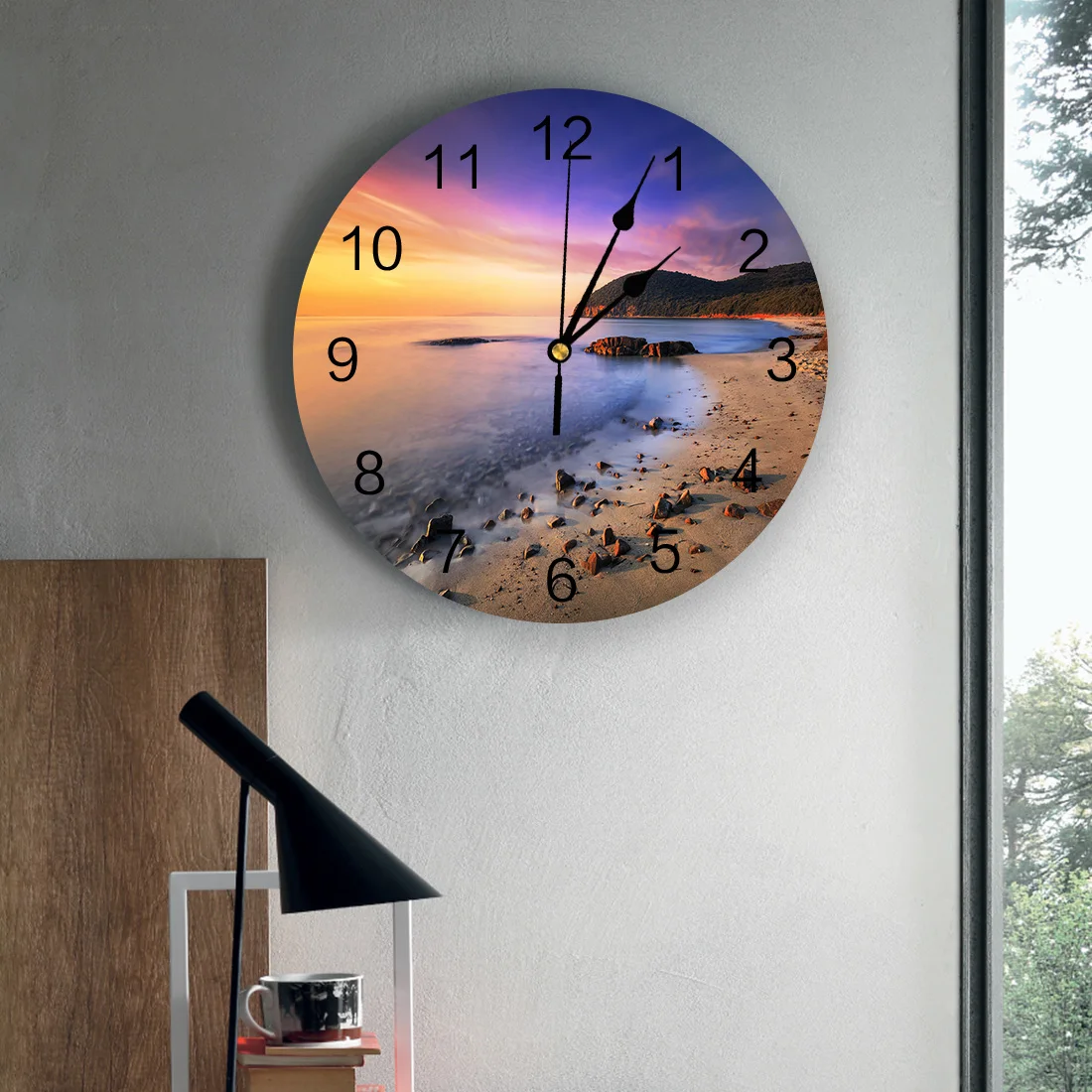 Настенные часы с каменными светильник нями настенные для украшения дома