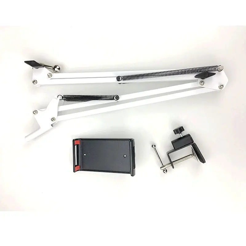 White Держатель для планшета от 6 до 11 дюймов, подставка для ipad, 2, 3, 4, Air Mini, поддержка, длинные руки, мобильный телефон, планшет, кровать/настольный автомобильный зажим, кронштейн - Цвет: White