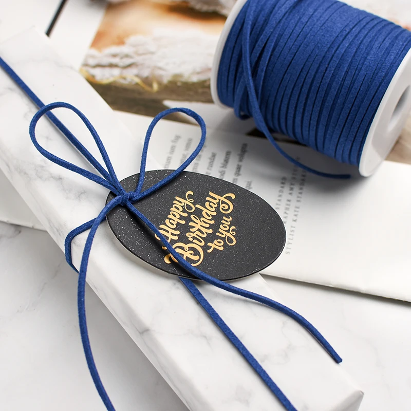 Плетеный кожаный ремень из искусственной замши плоский 2 6 мм 5 ярдов 33 цвета