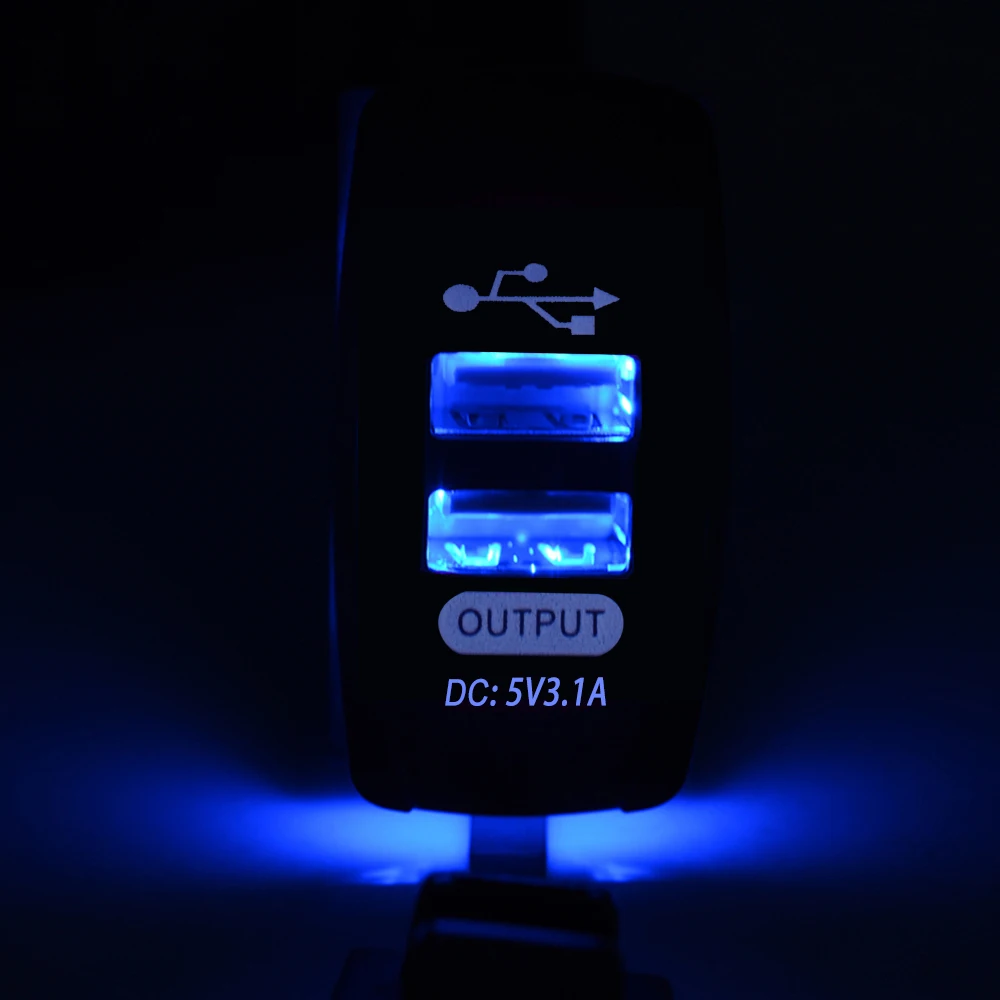 

Universal Car Charger 3.1A Waterproof Dual Port Auto Adapter Outlet DC 12V 24V Mobile Phone Charger For Iphone Huawei Xiaomi