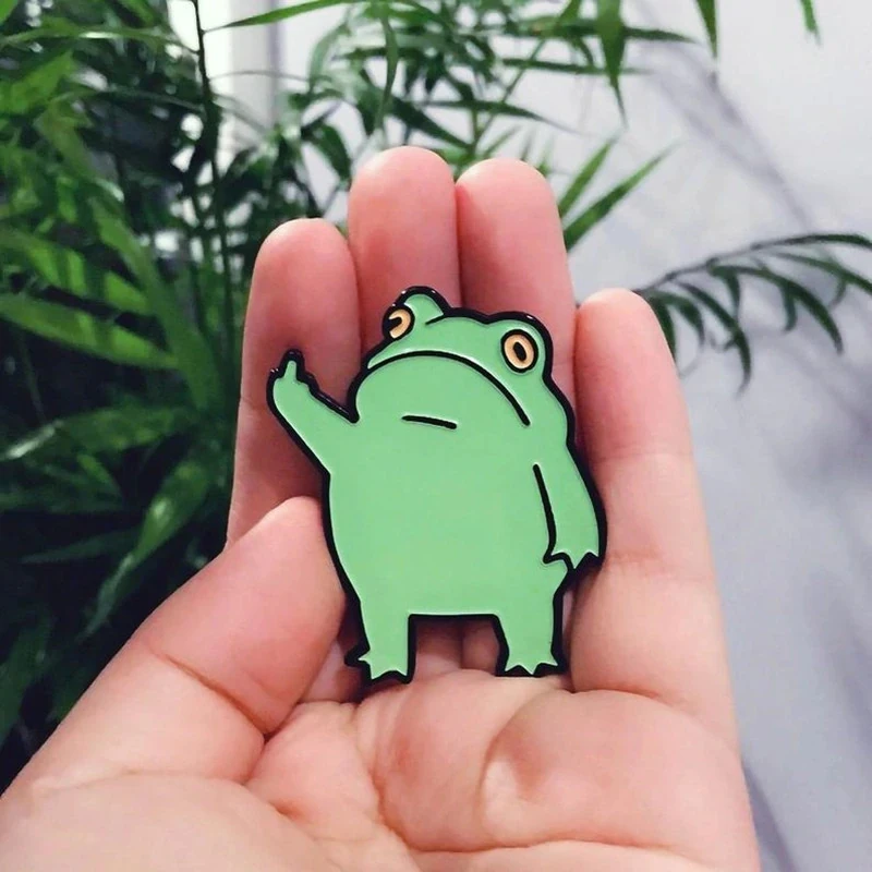 Смешные гриб и Froggo брошь с дизайном лягушка брошки эмаль металлические значки