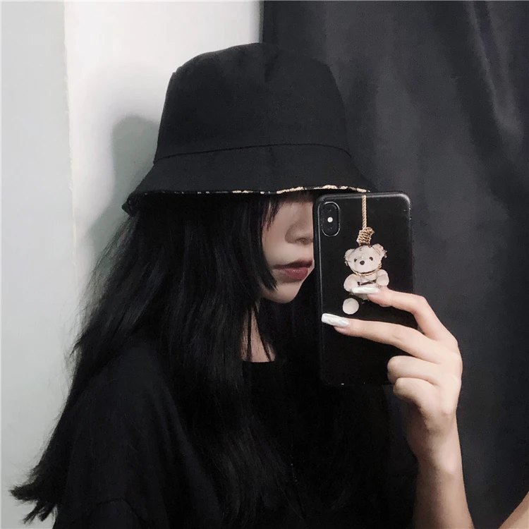 Make special price can be very ~ Korean ins hipster joker double-sided leopard fisherman cap men and women | Аксессуары для одежды