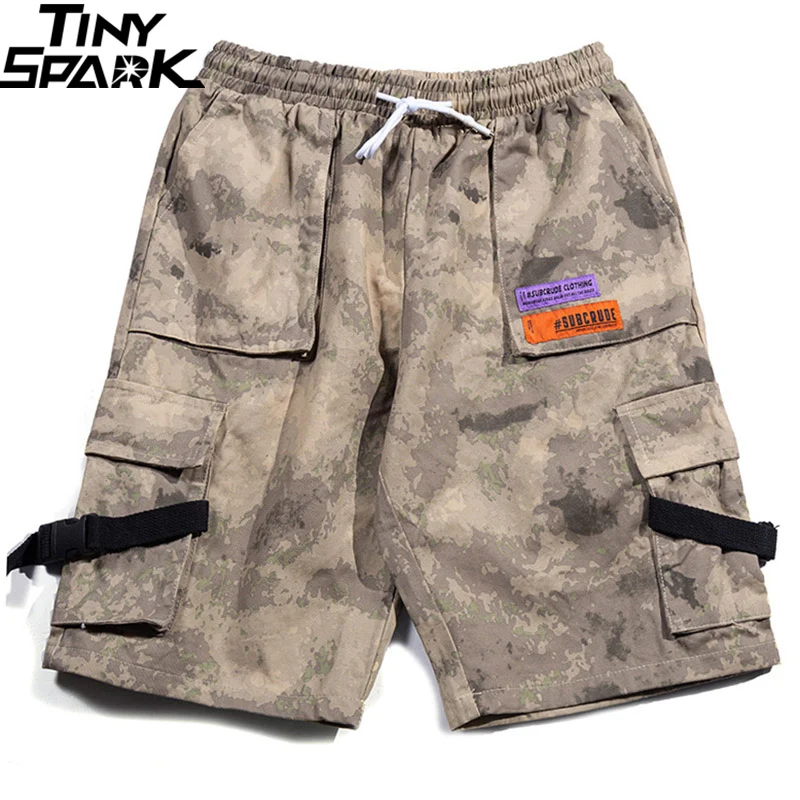 Лето 2019 мужские шорты Харадзюку хип хоп Карго короткие камуфляжная уличная