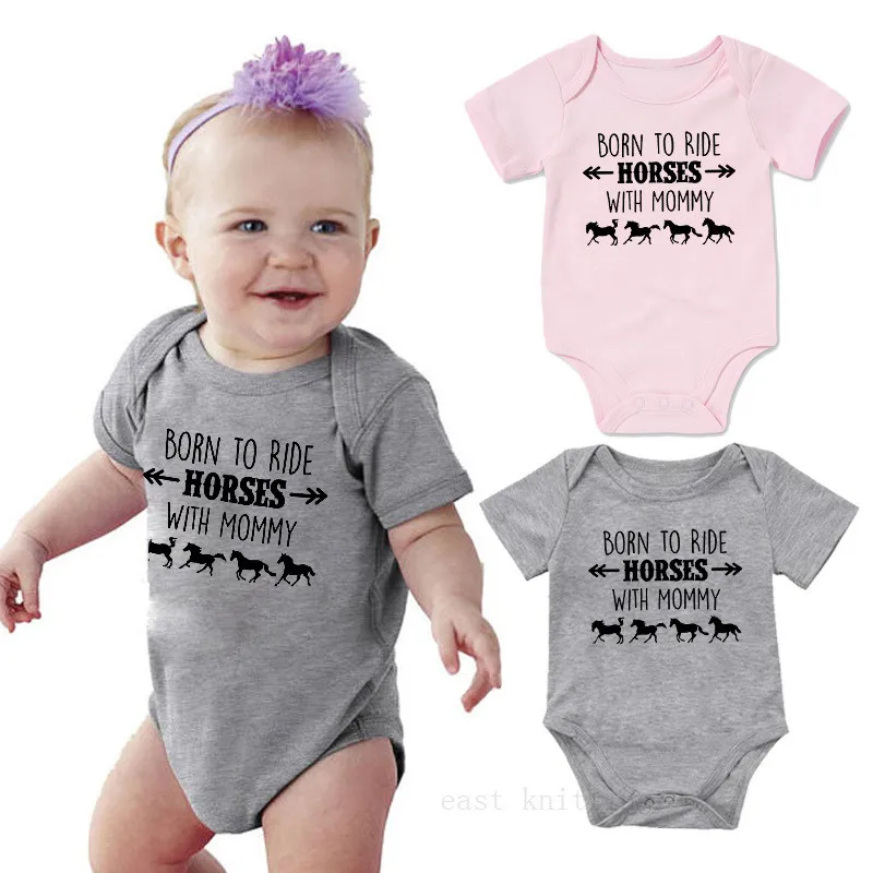 

Baby Boys Girls Bodysuit Newborn Cotton Playsuits Kids Cute Onesie 0-24M Letters Print Infant Outfits Pink Gray Clothing Tees
