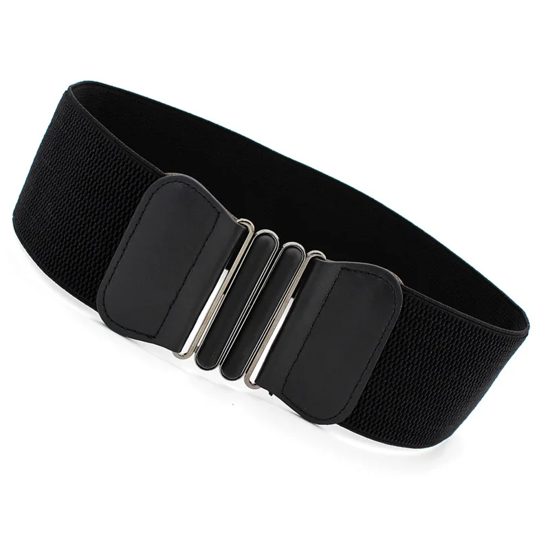 

Women's Dress Elastic Belt Decoration Female Coat Accessories Wide Waist Cinturon Gotico Cinturones Red Corset Belts Solid Black