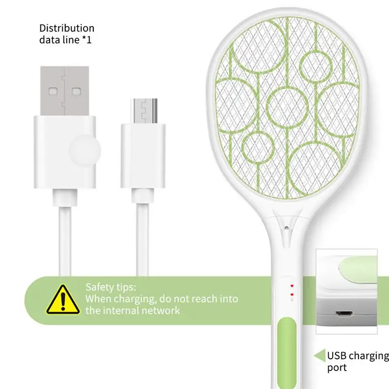 

Summer Electric Mosquito Swatter USB Rechargeable Fly Insects Bug Zapper Racket Mosquito Killer Swatter Trap Household Dropship