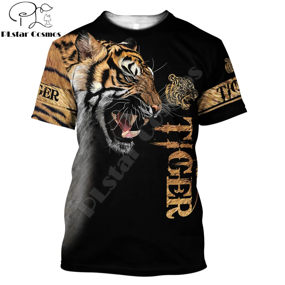 2021 Летняя мужская футболка премиум-класса с принтом тигровой кожи 3D Футболка