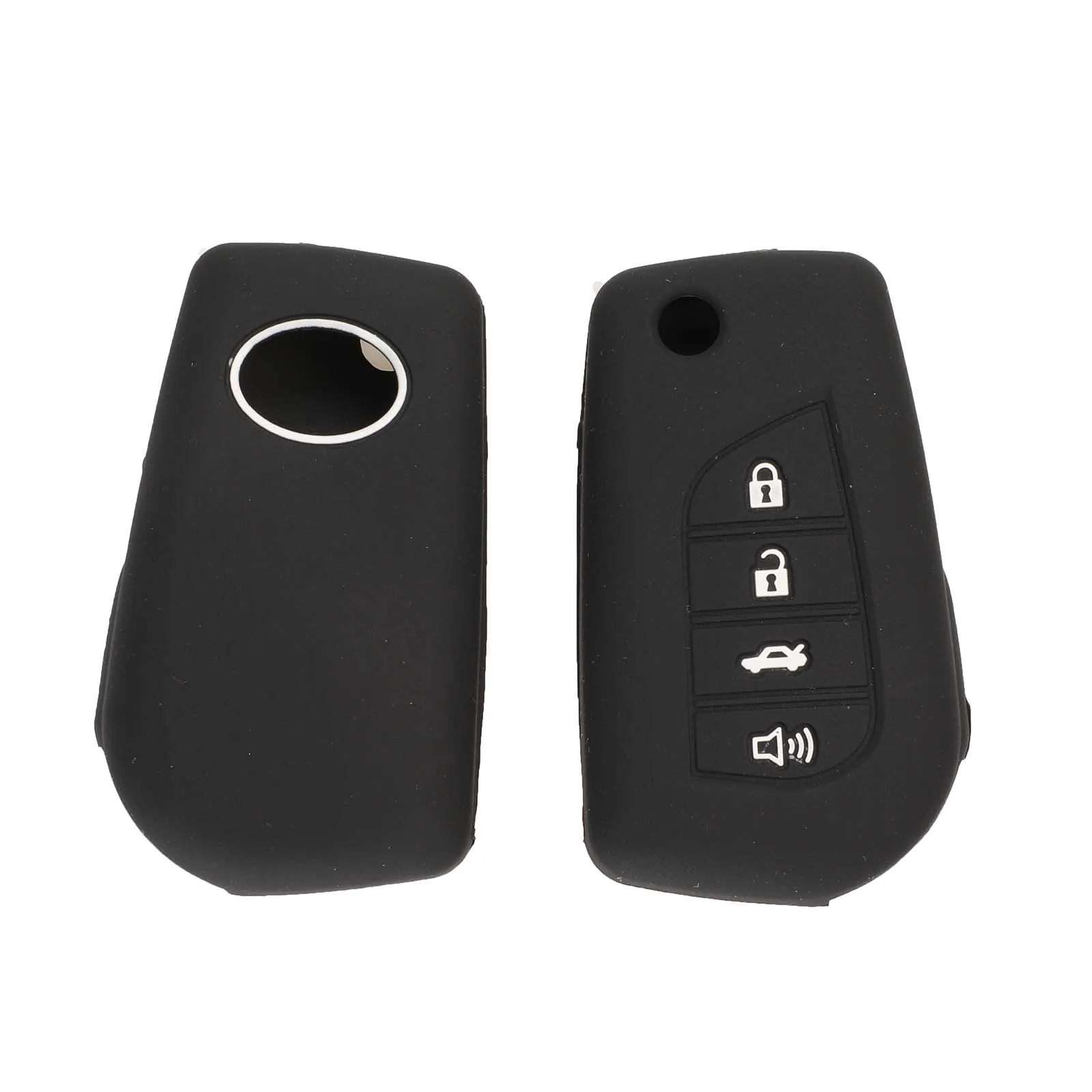 

kutery Smart Remote Coloful Silicone Car Key Cover Shell For Toyota Clicker C-HR 2019 Camry 2018 Prius 2008-2015 Protection