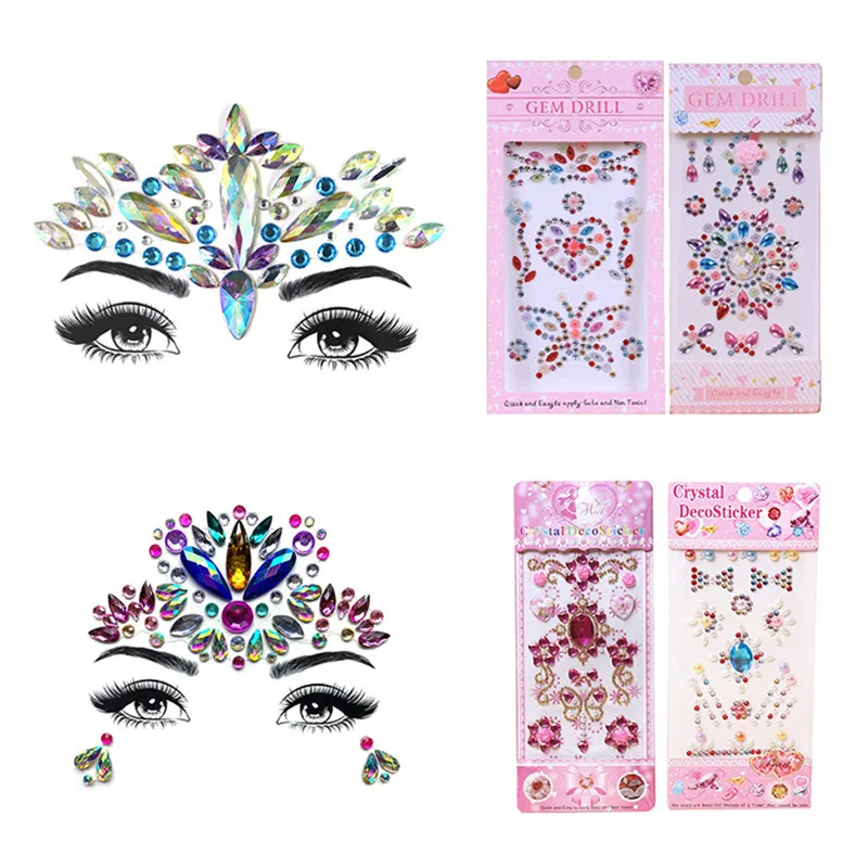 Красочные Стразы Кристальные наклейки для украшения лица мобильного телефона