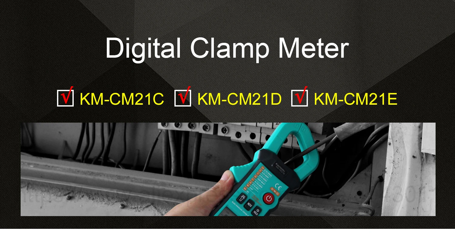 Интеллектуальный цифровой клещи Мини Многофункциональный DC/AC True rms измерение электрика прибор Инструменты для ремонта KM-CM21C/D/E