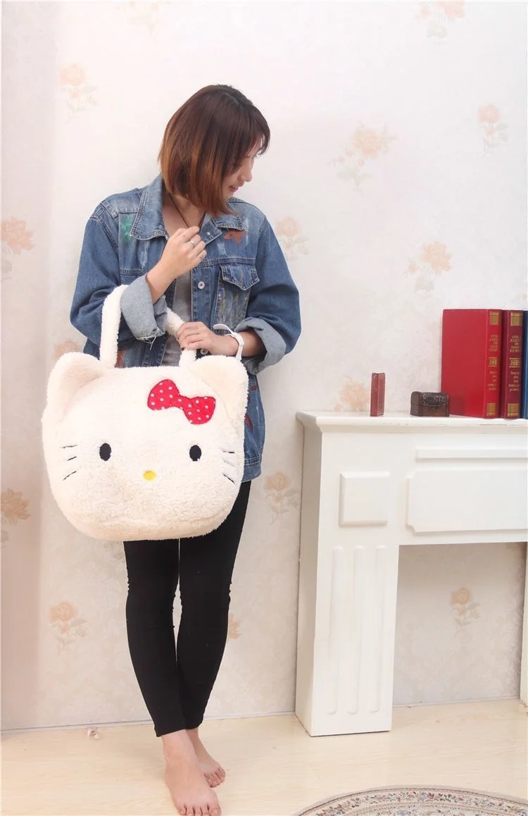 

My Melodyed Kuromied Hello Kittyed Big Cartoon Pink Big Casual Tote Girl Tote Bag Cute Cartoon Plush Shoulder Bag Cute Bag